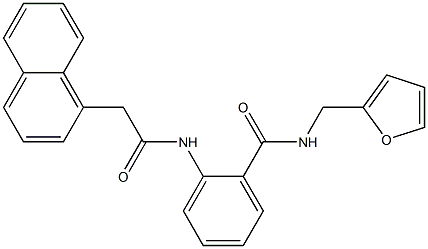 N-(2-furylmethyl)-2-{[2-(1-naphthyl)acetyl]amino}benzamide Struktur