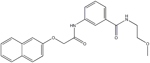 N-(2-methoxyethyl)-3-{[2-(2-naphthyloxy)acetyl]amino}benzamide Struktur