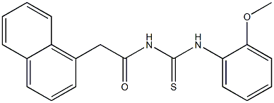 N-(2-methoxyphenyl)-N'-[2-(1-naphthyl)acetyl]thiourea Struktur