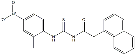 N-(2-methyl-4-nitrophenyl)-N'-[2-(1-naphthyl)acetyl]thiourea Struktur