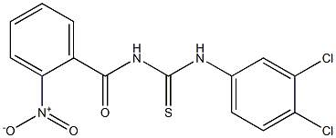 N-(3,4-dichlorophenyl)-N'-(2-nitrobenzoyl)thiourea Struktur