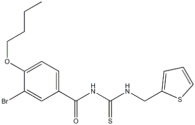 N-(3-bromo-4-butoxybenzoyl)-N'-(2-thienylmethyl)thiourea Struktur