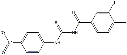 N-(3-iodo-4-methylbenzoyl)-N'-(4-nitrophenyl)thiourea Struktur