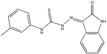 N-(3-methylphenyl)-2-(2-oxo-1,2-dihydro-3H-indol-3-ylidene)-1-hydrazinecarbothioamide Struktur