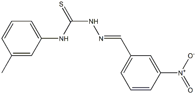 N-(3-methylphenyl)-2-[(E)-(3-nitrophenyl)methylidene]-1-hydrazinecarbothioamide Struktur