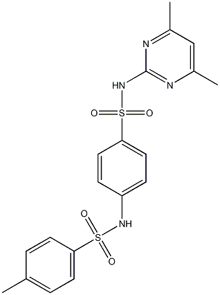 N-(4,6-dimethyl-2-pyrimidinyl)-4-{[(4-methylphenyl)sulfonyl]amino}benzenesulfonamide Struktur