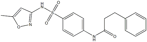 N-(4-{[(5-methyl-3-isoxazolyl)amino]sulfonyl}phenyl)-3-phenylpropanamide Struktur