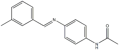 N-(4-{[(E)-(3-methylphenyl)methylidene]amino}phenyl)acetamide Struktur