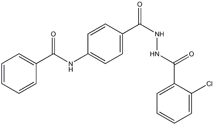 N-(4-{[2-(2-chlorobenzoyl)hydrazino]carbonyl}phenyl)benzamide Struktur