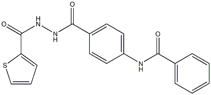 N-(4-{[2-(2-thienylcarbonyl)hydrazino]carbonyl}phenyl)benzamide Struktur