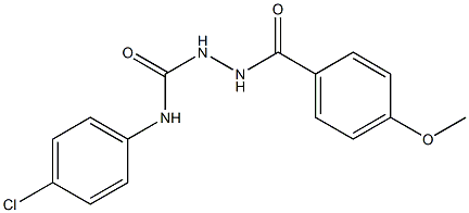 N-(4-chlorophenyl)-2-(4-methoxybenzoyl)-1-hydrazinecarboxamide Struktur