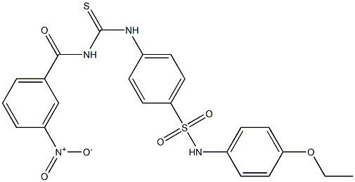 N-(4-ethoxyphenyl)-4-({[(3-nitrobenzoyl)amino]carbothioyl}amino)benzenesulfonamide Struktur