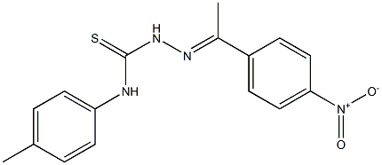 N-(4-methylphenyl)-2-[(E)-1-(4-nitrophenyl)ethylidene]-1-hydrazinecarbothioamide Struktur