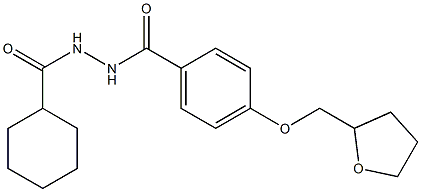 N'-(cyclohexylcarbonyl)-4-(tetrahydro-2-furanylmethoxy)benzohydrazide Struktur