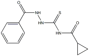 N-[(2-benzoylhydrazino)carbothioyl]cyclopropanecarboxamide Struktur