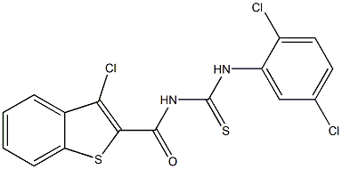 N-[(3-chloro-1-benzothiophen-2-yl)carbonyl]-N'-(2,5-dichlorophenyl)thiourea Struktur