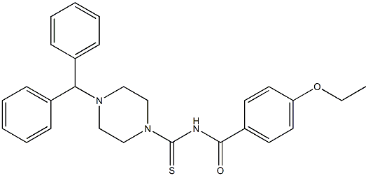 N-[(4-benzhydryl-1-piperazinyl)carbothioyl]-4-ethoxybenzamide Struktur