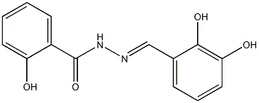 N'-[(E)-(2,3-dihydroxyphenyl)methylidene]-2-hydroxybenzohydrazide Struktur