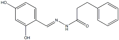 N'-[(E)-(2,4-dihydroxyphenyl)methylidene]-3-phenylpropanohydrazide Struktur