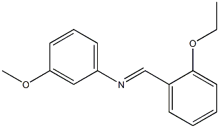 N-[(E)-(2-ethoxyphenyl)methylidene]-N-(3-methoxyphenyl)amine Struktur