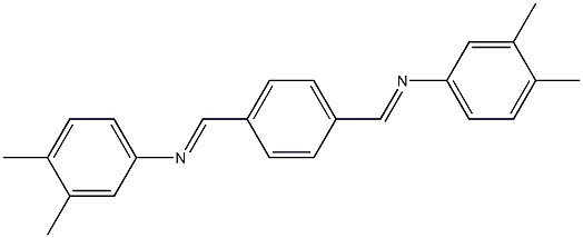 N-(3,4-dimethylphenyl)-N-[(E)-(4-{[(3,4-dimethylphenyl)imino]methyl}phenyl)methylidene]amine Struktur