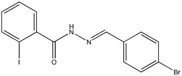 N'-[(E)-(4-bromophenyl)methylidene]-2-iodobenzohydrazide Struktur