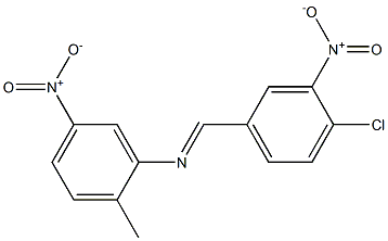 N-[(E)-(4-chloro-3-nitrophenyl)methylidene]-N-(2-methyl-5-nitrophenyl)amine Struktur