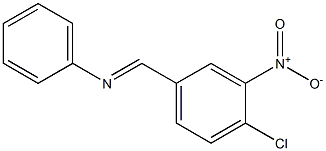 N-[(E)-(4-chloro-3-nitrophenyl)methylidene]-N-phenylamine Struktur