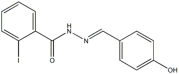 N'-[(E)-(4-hydroxyphenyl)methylidene]-2-iodobenzohydrazide Struktur