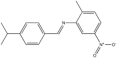 N-[(E)-(4-isopropylphenyl)methylidene]-N-(2-methyl-5-nitrophenyl)amine Struktur