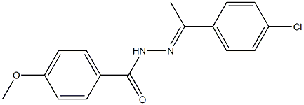 N'-[(E)-1-(4-chlorophenyl)ethylidene]-4-methoxybenzohydrazide Struktur