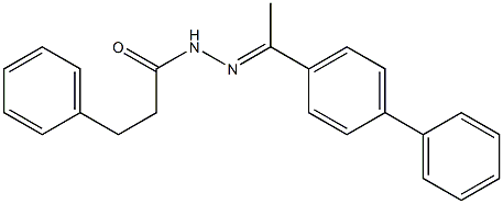 N'-[(E)-1-[1,1'-biphenyl]-4-ylethylidene]-3-phenylpropanohydrazide Struktur