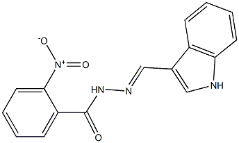 N'-[(E)-1H-indol-3-ylmethylidene]-2-nitrobenzohydrazide Struktur