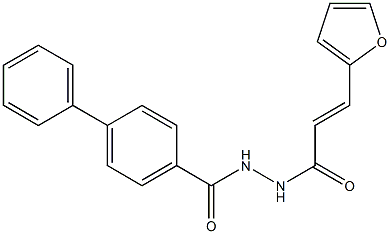 N'-[(E)-3-(2-furyl)-2-propenoyl][1,1'-biphenyl]-4-carbohydrazide Struktur