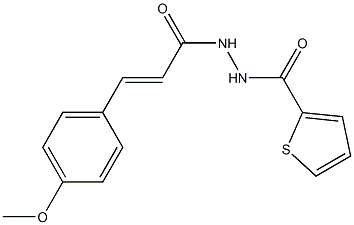 N'-[(E)-3-(4-methoxyphenyl)-2-propenoyl]-2-thiophenecarbohydrazide Struktur