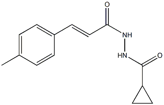 N'-[(E)-3-(4-methylphenyl)-2-propenoyl]cyclopropanecarbohydrazide Struktur