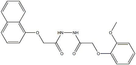 N'-[2-(2-methoxyphenoxy)acetyl]-2-(1-naphthyloxy)acetohydrazide Struktur