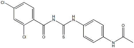 N-[4-({[(2,4-dichlorobenzoyl)amino]carbothioyl}amino)phenyl]acetamide Struktur