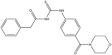 N-[4-(4-morpholinylcarbonyl)phenyl]-N'-(2-phenylacetyl)thiourea Struktur