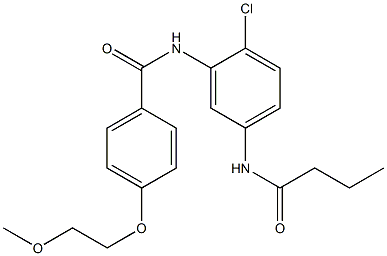 N-[5-(butyrylamino)-2-chlorophenyl]-4-(2-methoxyethoxy)benzamide Struktur