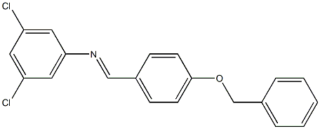 N-{(E)-[4-(benzyloxy)phenyl]methylidene}-N-(3,5-dichlorophenyl)amine Struktur