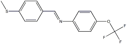 N-{(E)-[4-(methylsulfanyl)phenyl]methylidene}-N-[4-(trifluoromethoxy)phenyl]amine Struktur