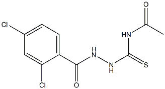 N-{[2-(2,4-dichlorobenzoyl)hydrazino]carbothioyl}acetamide Struktur