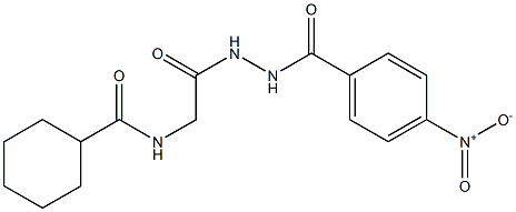 N-{2-[2-(4-nitrobenzoyl)hydrazino]-2-oxoethyl}cyclohexanecarboxamide Struktur