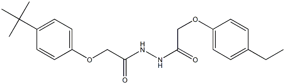 N'-{2-[4-(tert-butyl)phenoxy]acetyl}-2-(4-ethylphenoxy)acetohydrazide Struktur