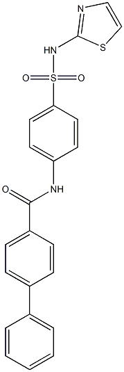 N-{4-[(1,3-thiazol-2-ylamino)sulfonyl]phenyl}[1,1'-biphenyl]-4-carboxamide Struktur