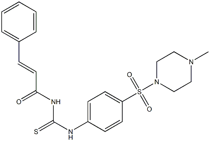 N-{4-[(4-methyl-1-piperazinyl)sulfonyl]phenyl}-N'-[(E)-3-phenyl-2-propenoyl]thiourea Struktur