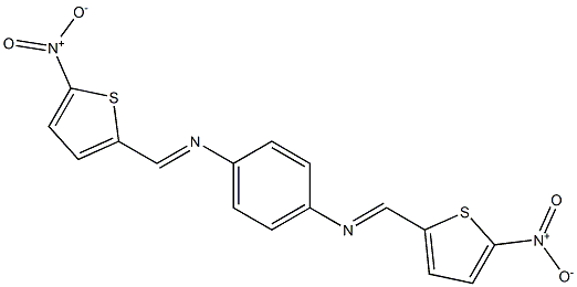 N-[(E)-(5-nitro-2-thienyl)methylidene]-N-(4-{[(E)-(5-nitro-2-thienyl)methylidene]amino}phenyl)amine Struktur