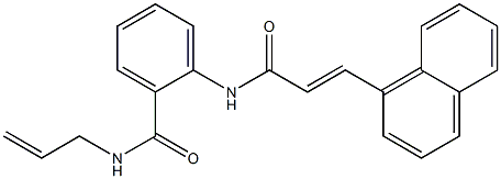 N-allyl-2-{[(E)-3-(1-naphthyl)-2-propenoyl]amino}benzamide Struktur