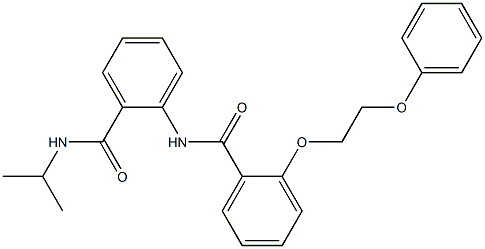 N-isopropyl-2-{[2-(2-phenoxyethoxy)benzoyl]amino}benzamide Struktur